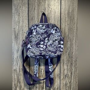 Vera Bradley Convertible Small Backpack Mickey & Minnie’s Flirty Floral Tonal